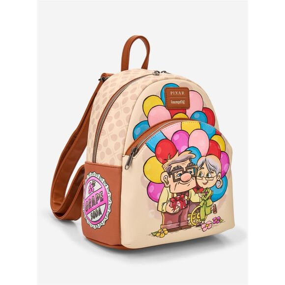 Loungefly Disney Pixar Up Carl & Ellie Balloon Cart Mini Backpack